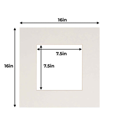 Pack of 10 Textured White Precut Acid-Free Matboards