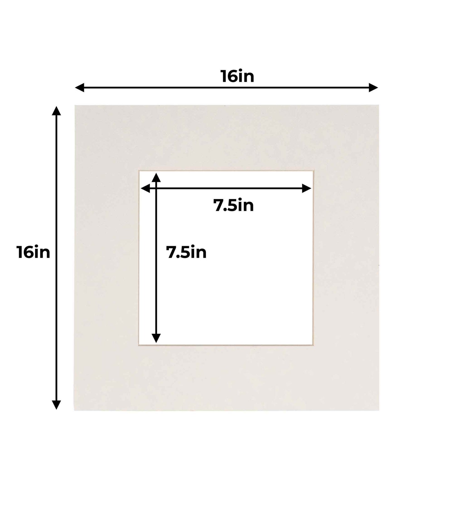 Textured White Precut Acid-Free Matboard Set with Clear Bag & Backing