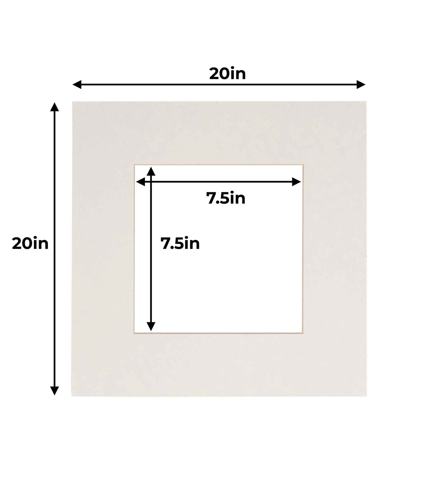 Pack of 10 Textured White Precut Acid-Free Matboard Set with Clear Bags & Backings