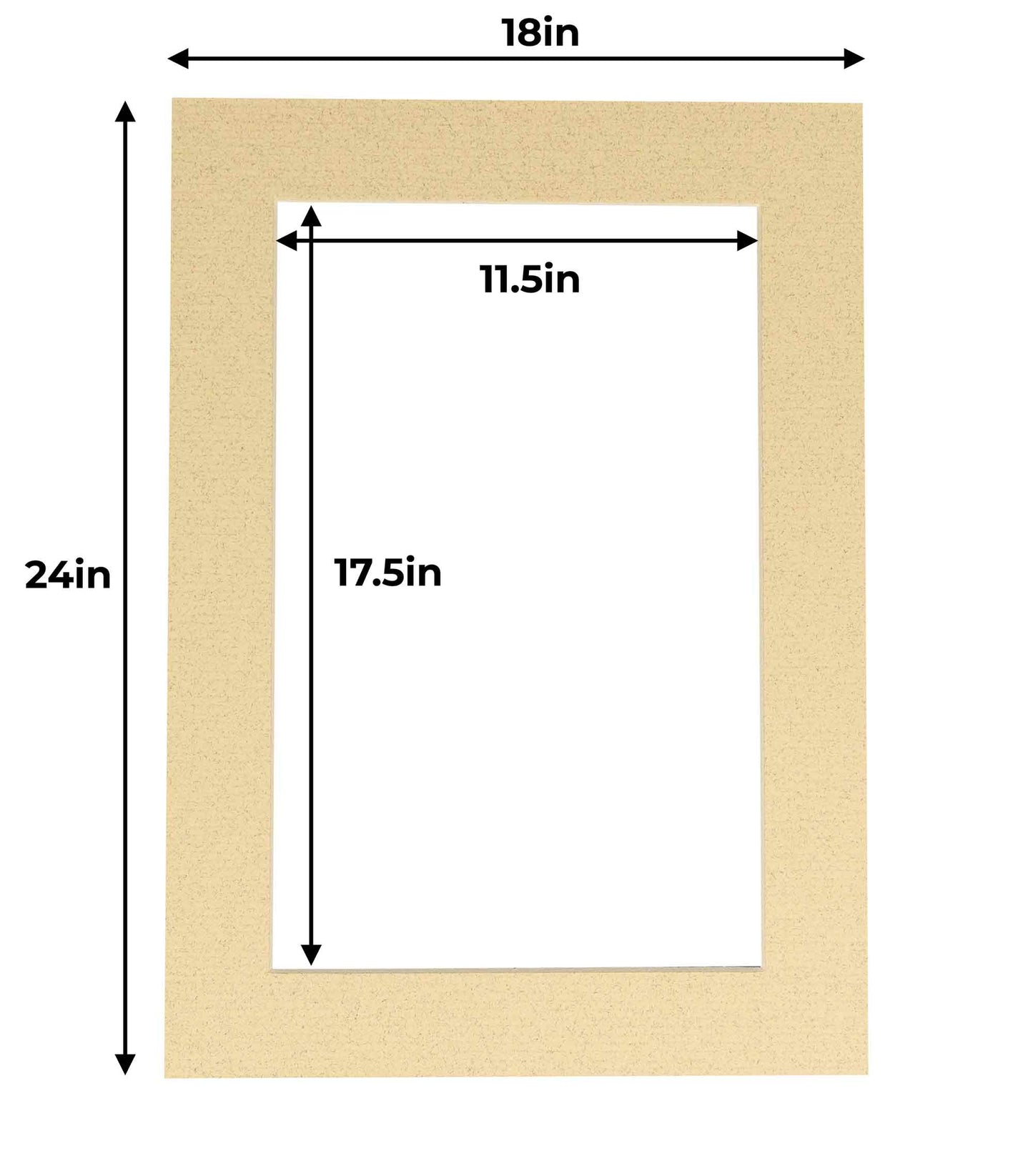 Tan Precut Acid-Free Matboard Set with Clear Bag & Backing