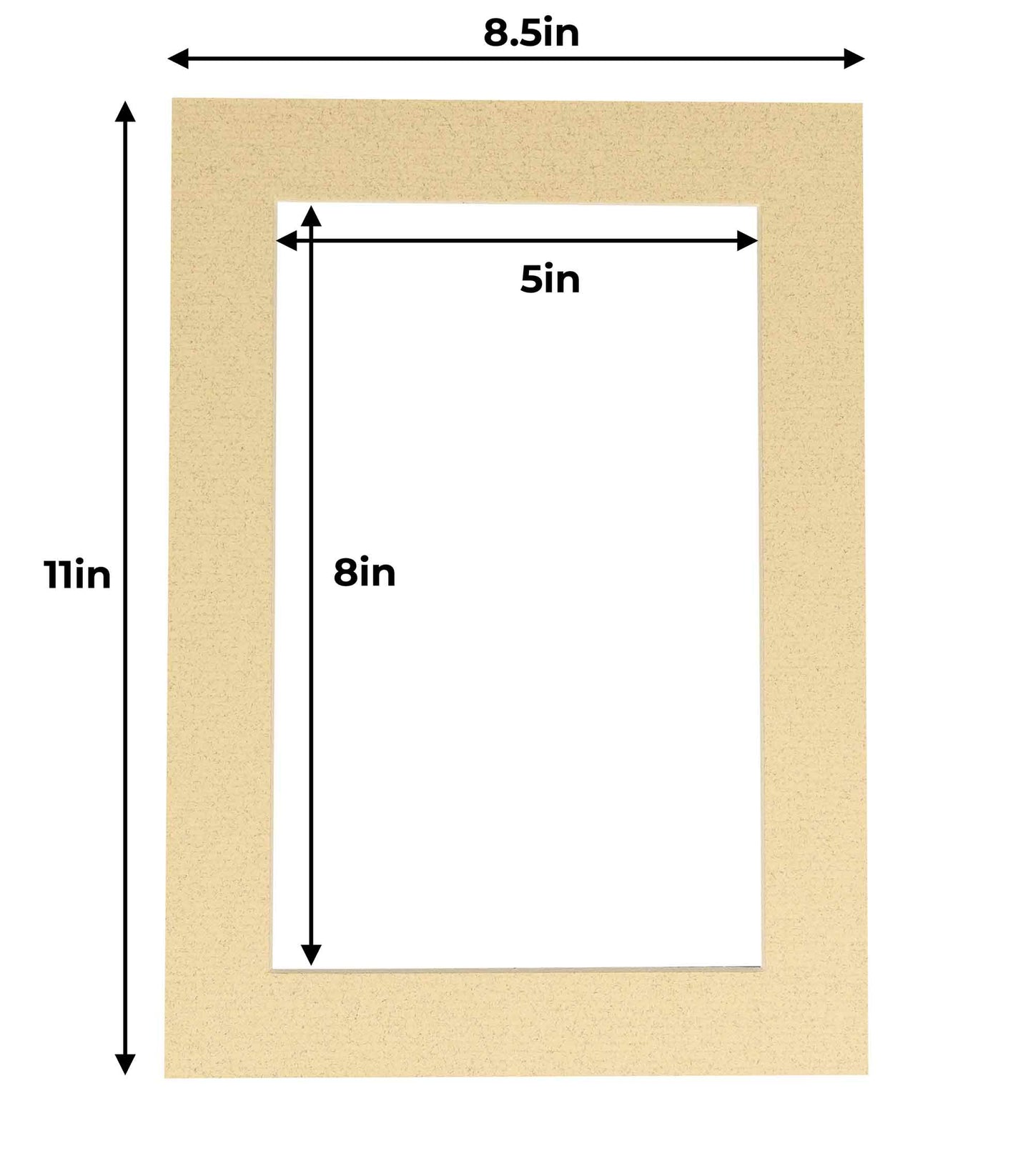 Pack of 25 Tan Precut Acid-Free Matboards