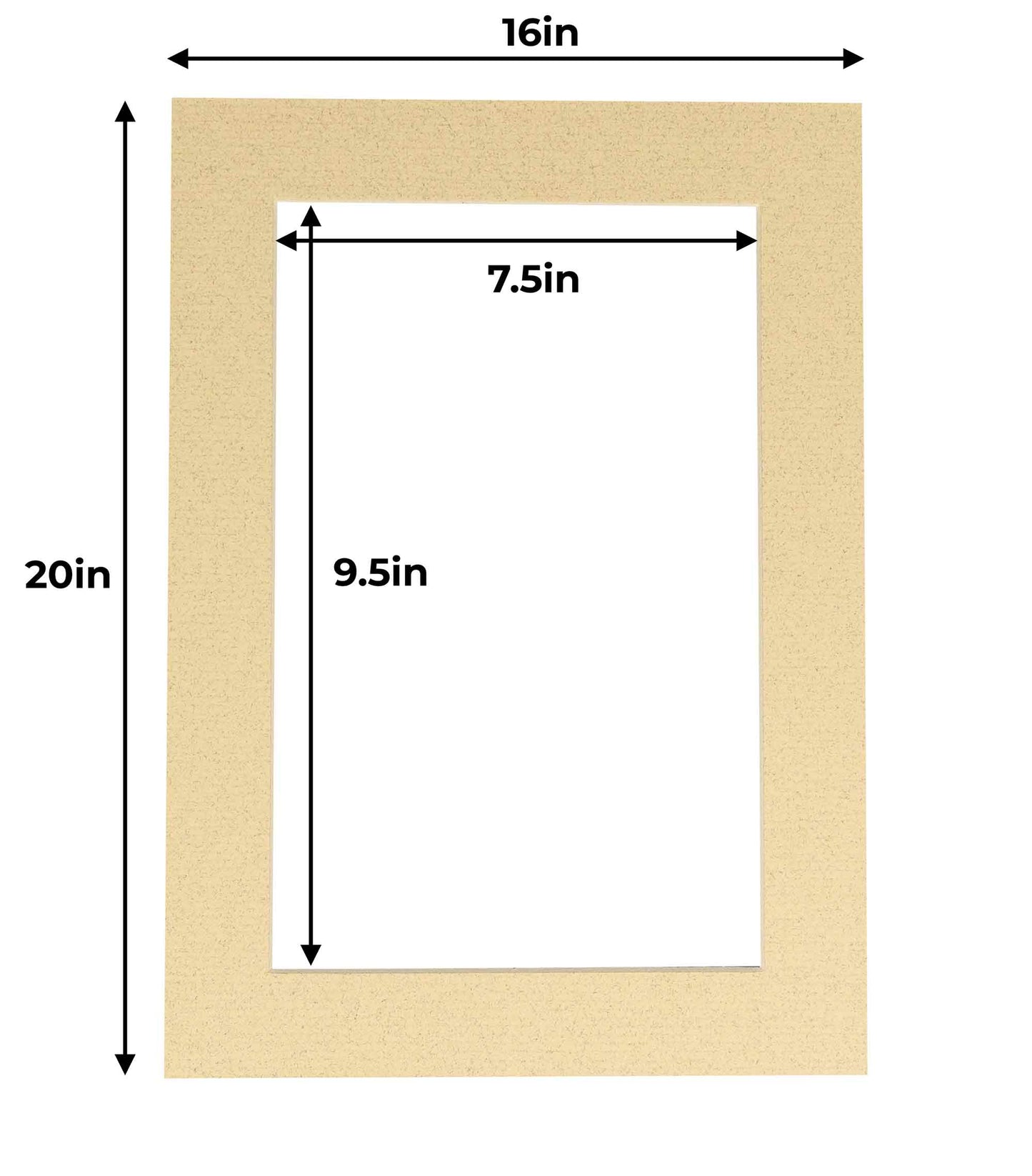 Tan Precut Acid-Free Matboard Set with Clear Bag & Backing