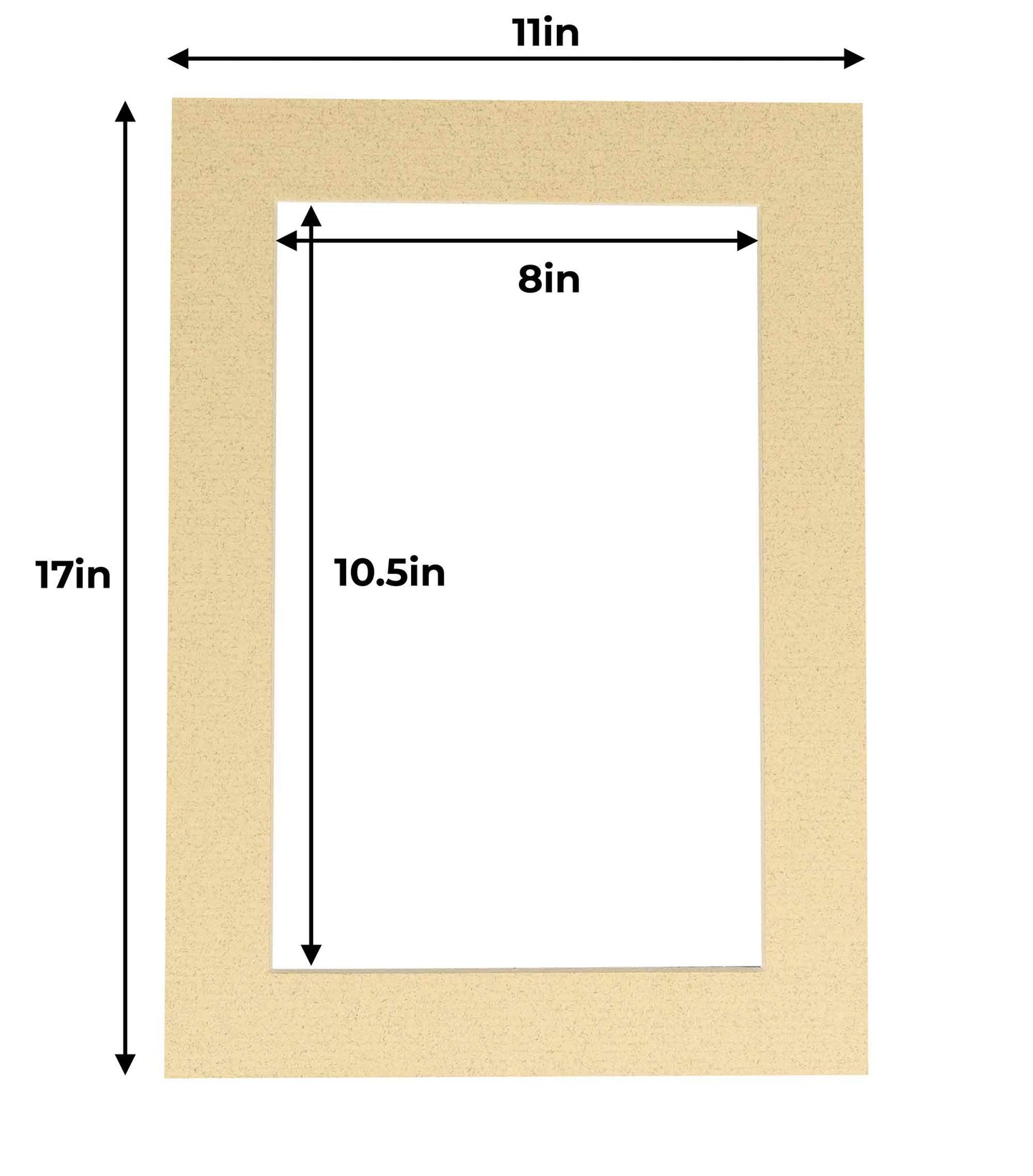 Tan Precut Acid-Free Matboard Set with Clear Bag & Backing