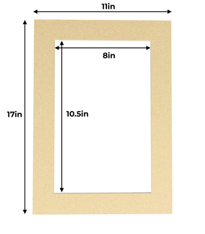 Tan Precut Acid-Free Matboard Set with Clear Bag & Backing