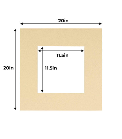 Tan Precut Acid-Free Matboard Set with Clear Bag & Backing