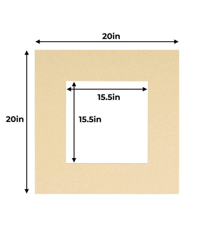 Tan Precut Acid-Free Matboard Set with Clear Bag & Backing