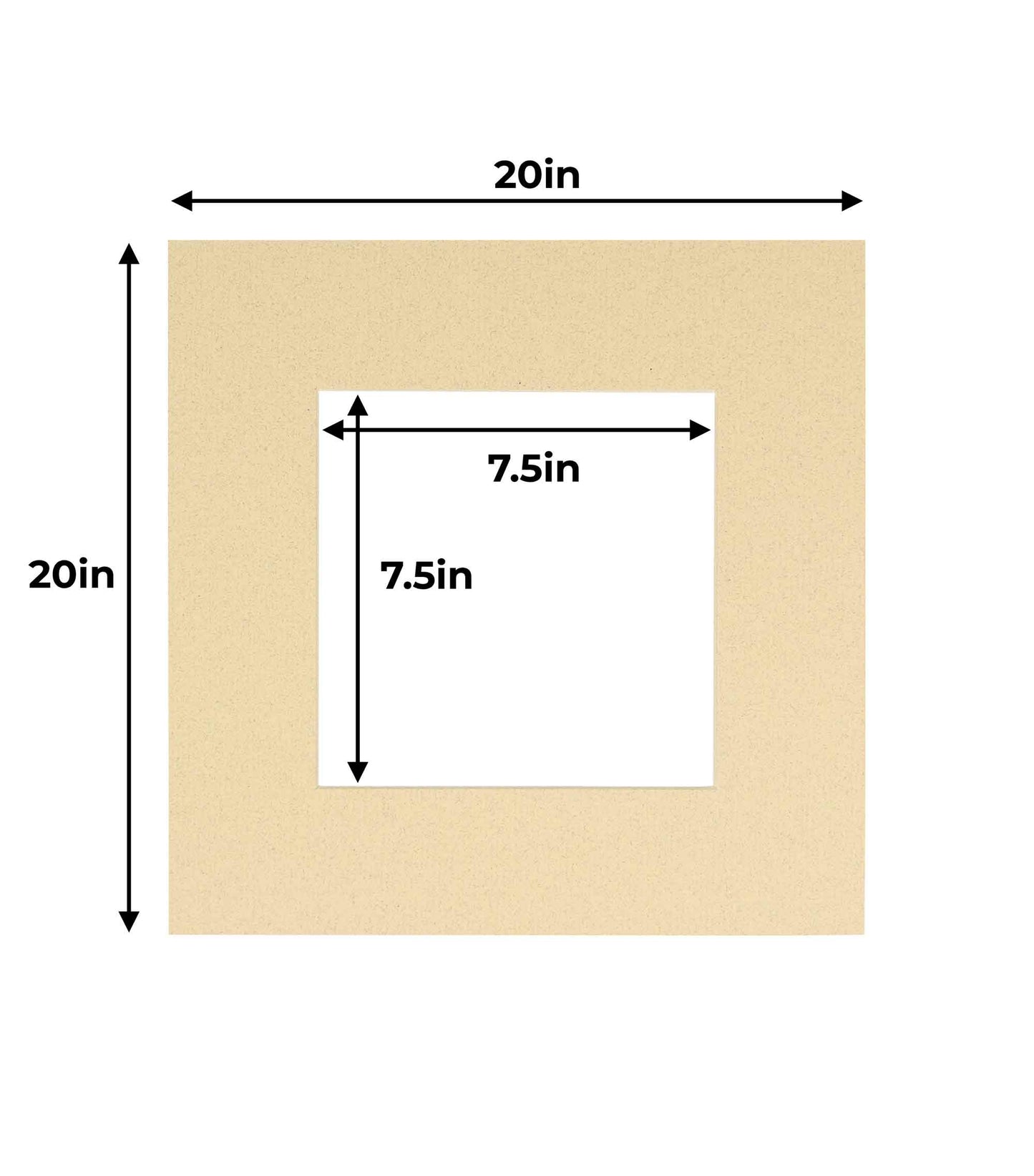 Tan Precut Acid-Free Matboard Set with Clear Bag & Backing