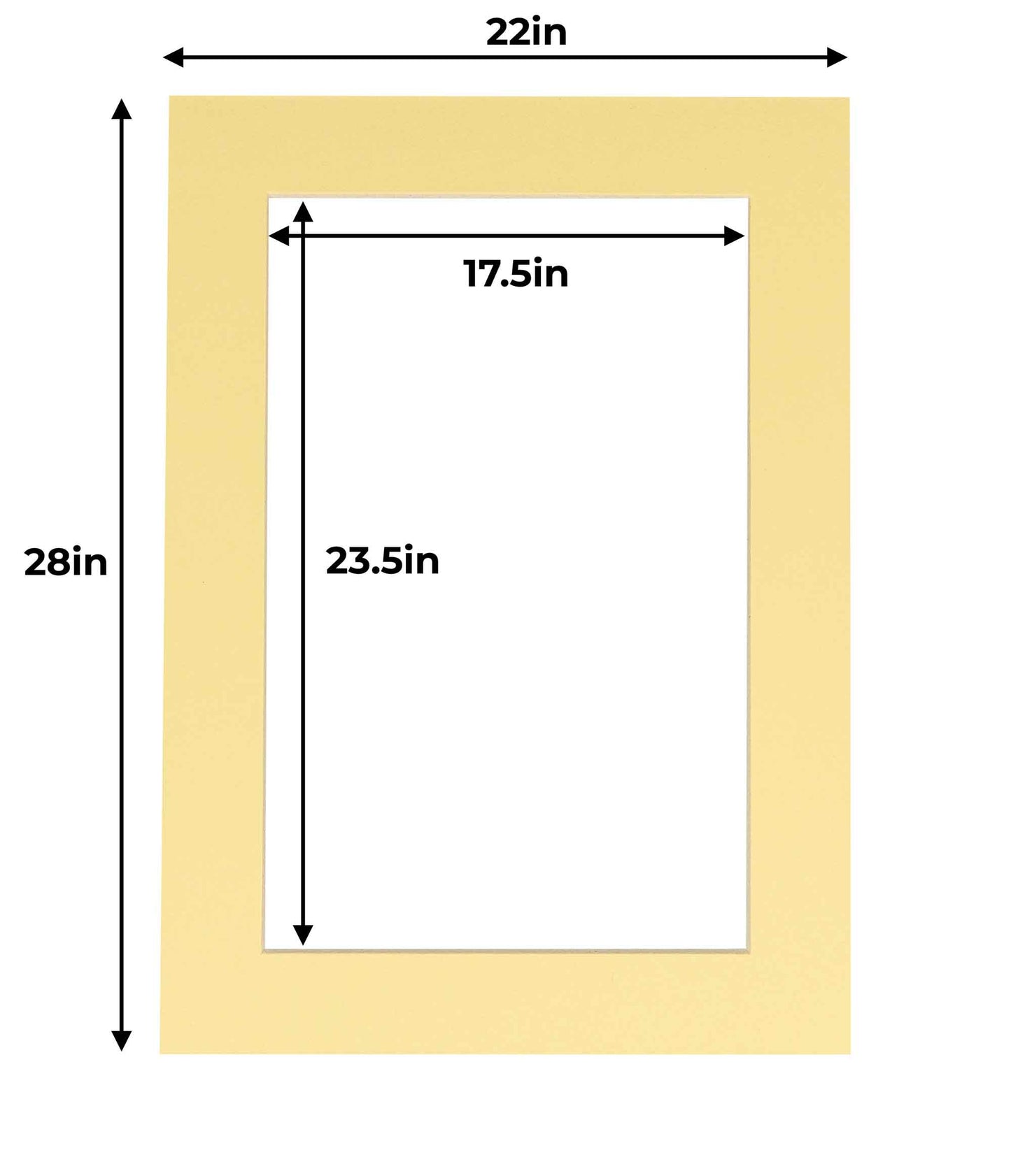 Soft Yellow Precut Acid-Free Matboard