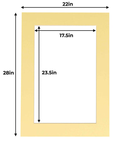 Soft Yellow Precut Acid-Free Matboard