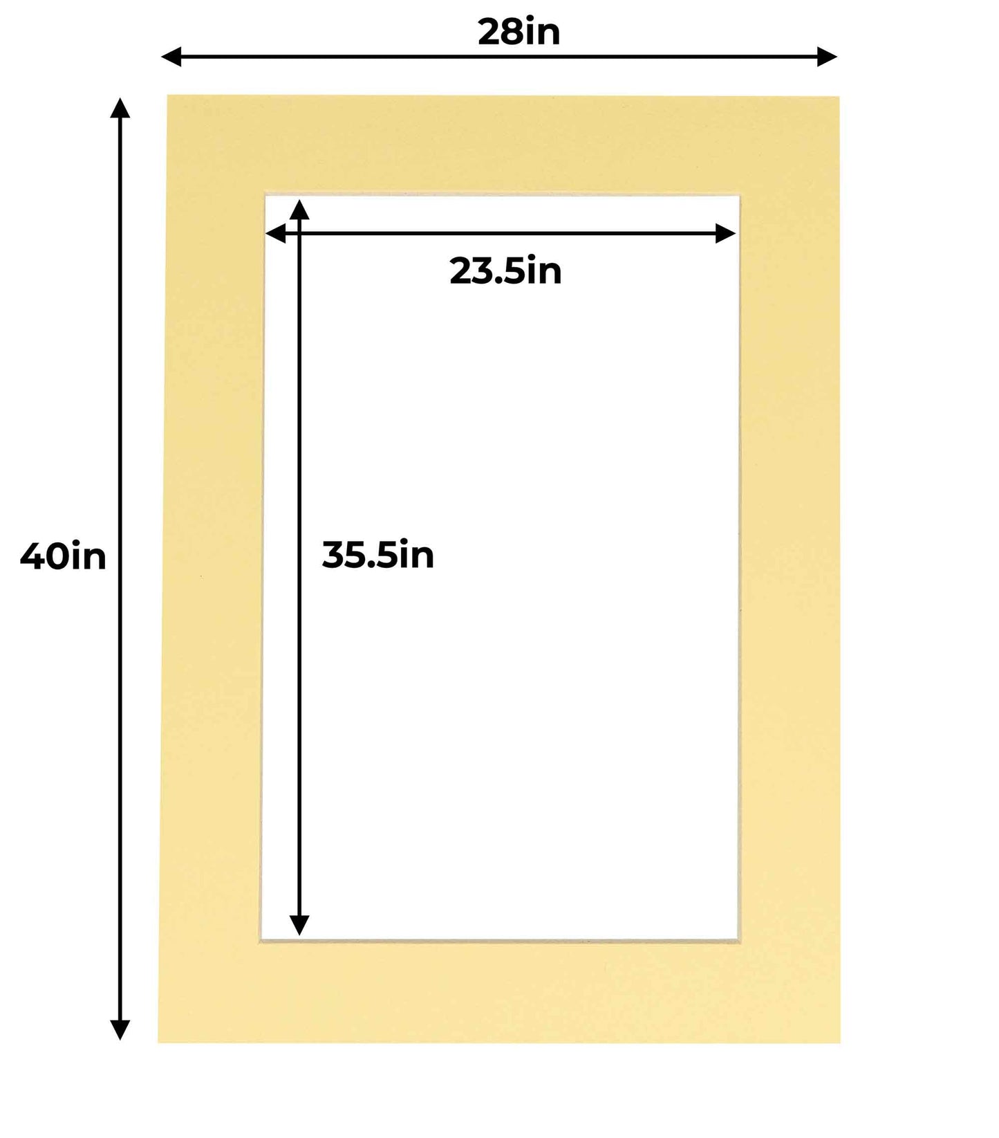 Soft Yellow Precut Acid-Free Matboard