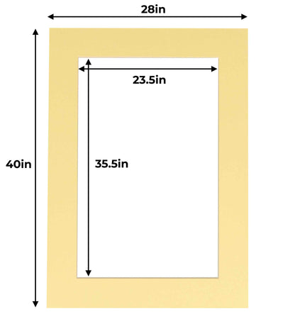 Soft Yellow Precut Acid-Free Matboard