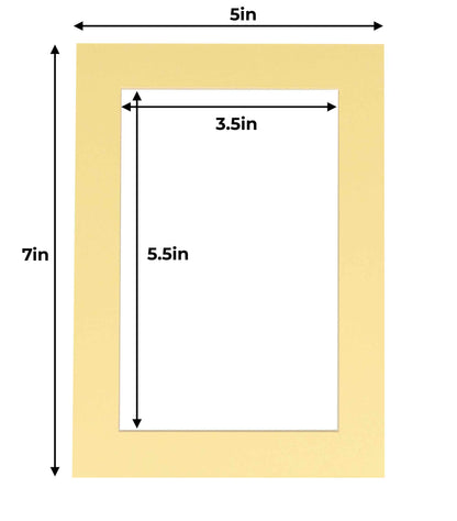 Soft Yellow Precut Acid-Free Matboard