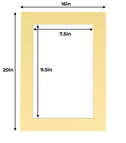 Soft Yellow Precut Acid-Free Matboard