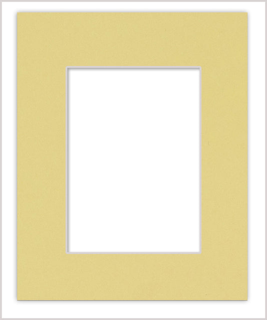 Soft Yellow Precut Acid-Free Matboard Set with Clear Bag & Backing