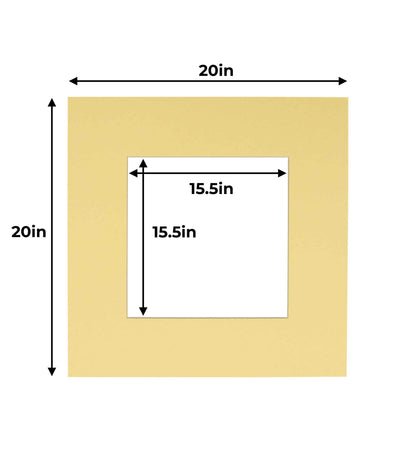 Soft Yellow Precut Acid-Free Matboard Set with Clear Bag & Backing