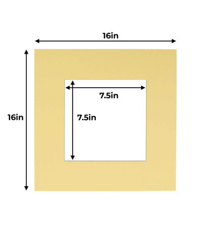 Soft Yellow Precut Acid-Free Matboard Set with Clear Bag & Backing