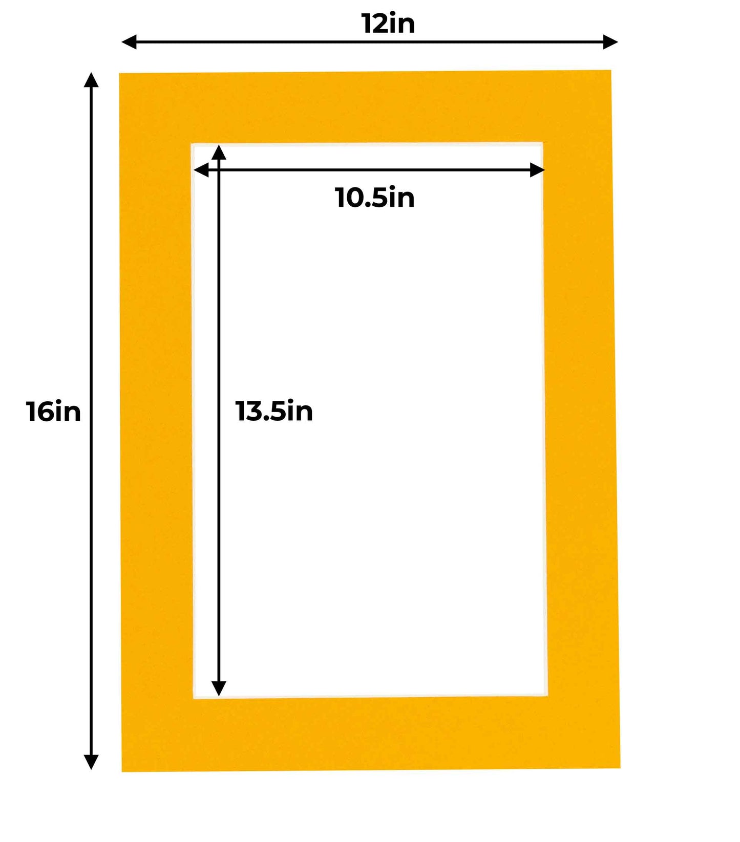 Pack of 25 Golden Orange Precut Acid-Free Matboards