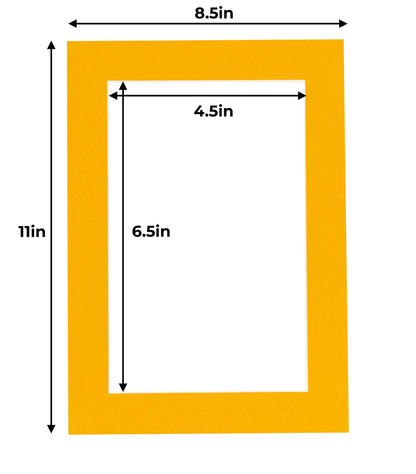 Pack of 25 Golden Orange Precut Acid-Free Matboards