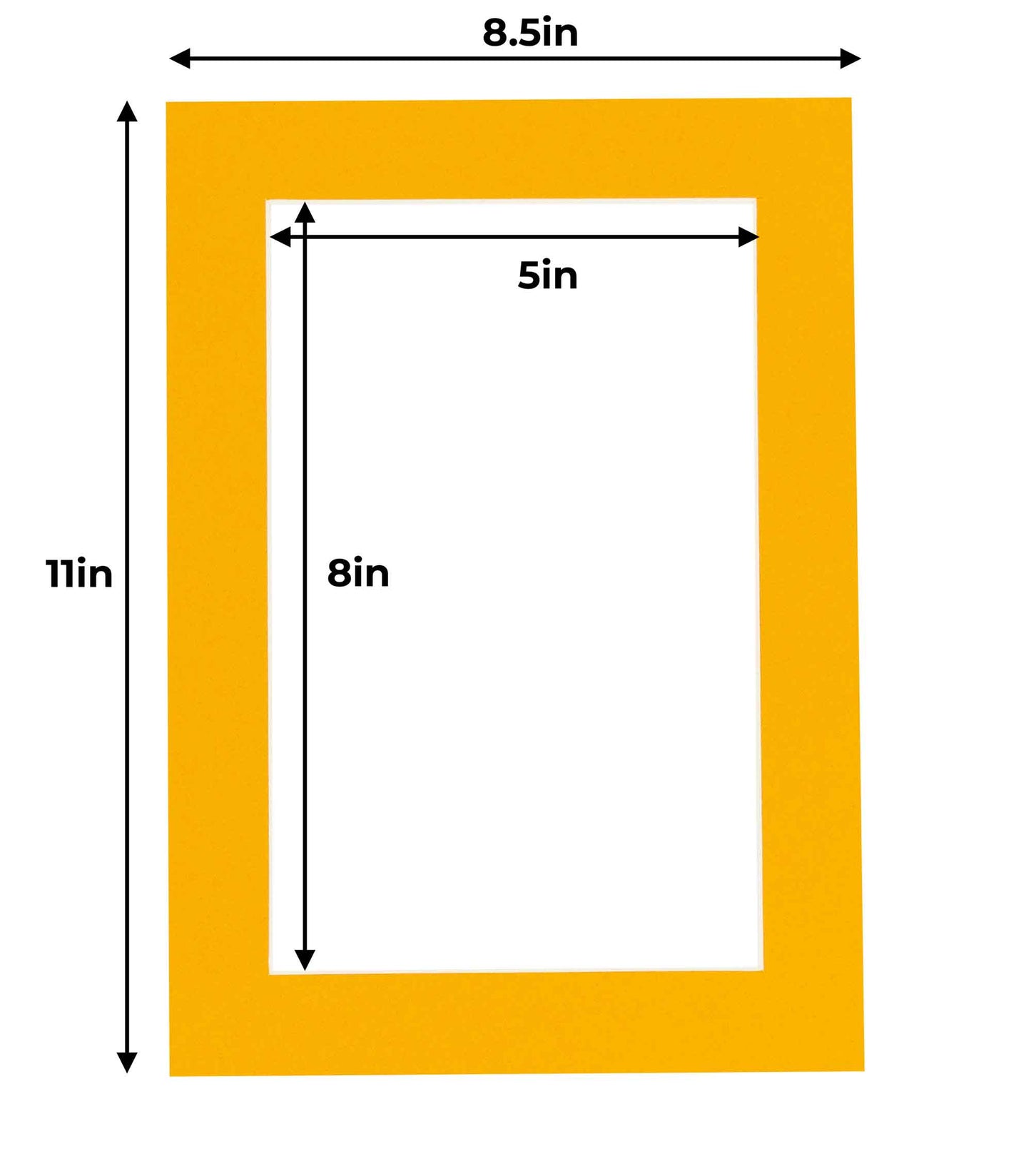 Pack of 25 Golden Orange Precut Acid-Free Matboards
