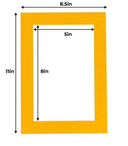 Pack of 25 Golden Orange Precut Acid-Free Matboards