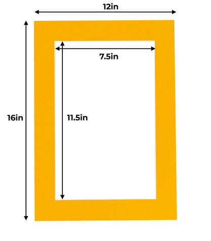 Pack of 25 Golden Orange Precut Acid-Free Matboards