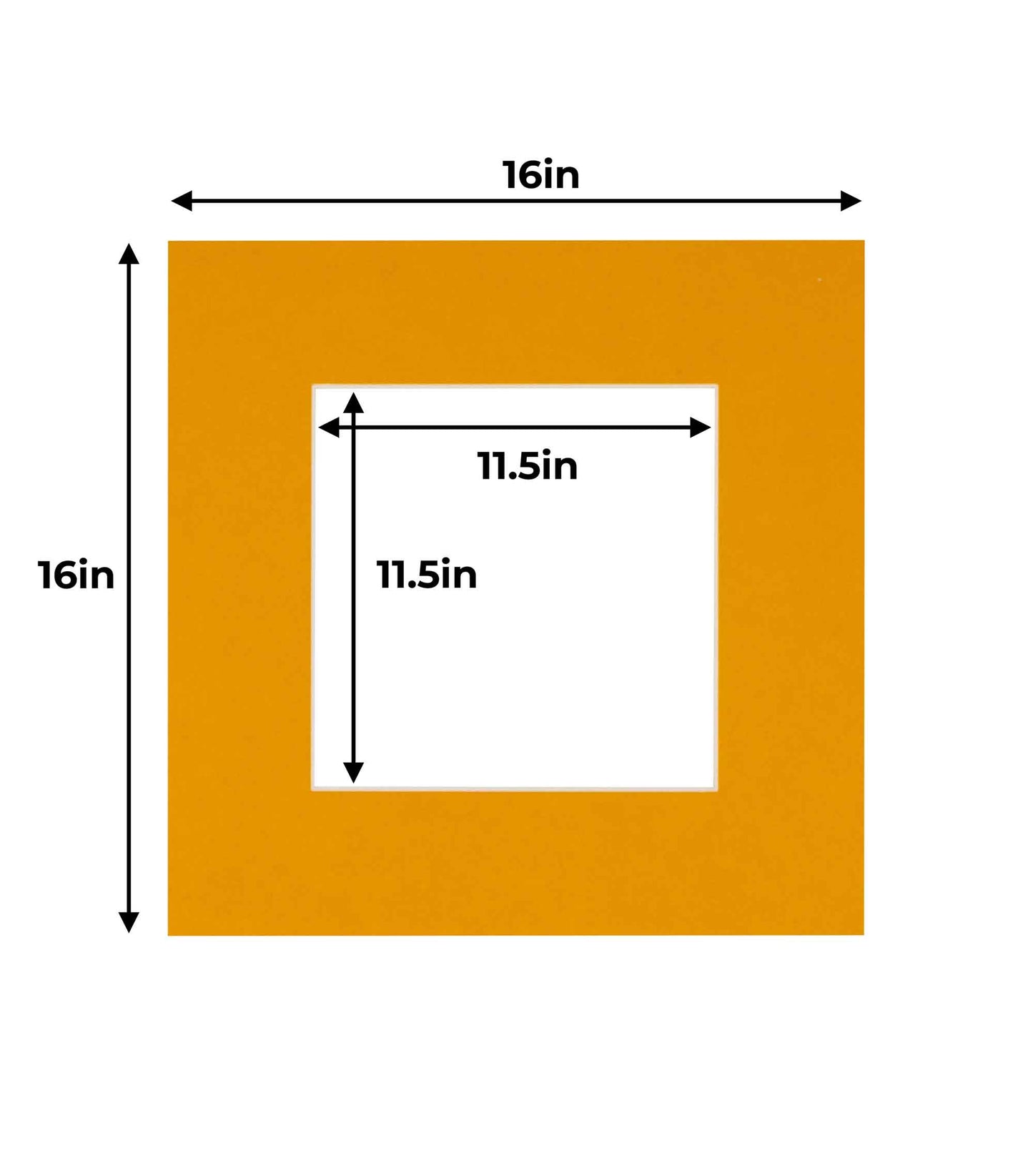 Pack of 10 Golden Orange Precut Acid-Free Matboards