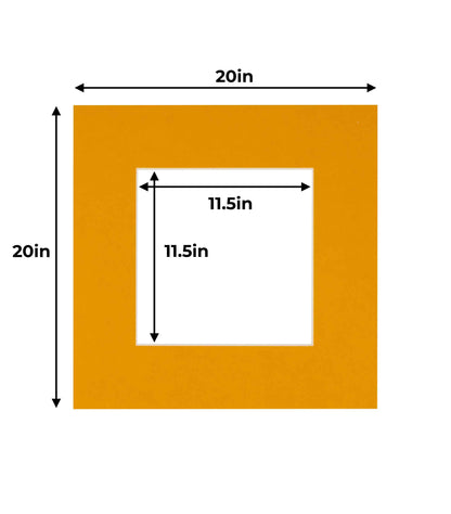 Pack of 25 Golden Orange Precut Acid-Free Matboards