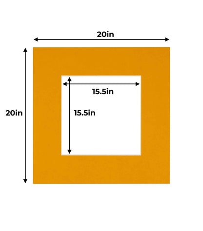 Golden Orange Precut Acid-Free Matboard Set with Clear Bag & Backing