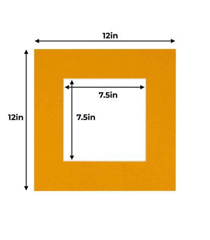 Pack of 25 Golden Orange Precut Acid-Free Matboards