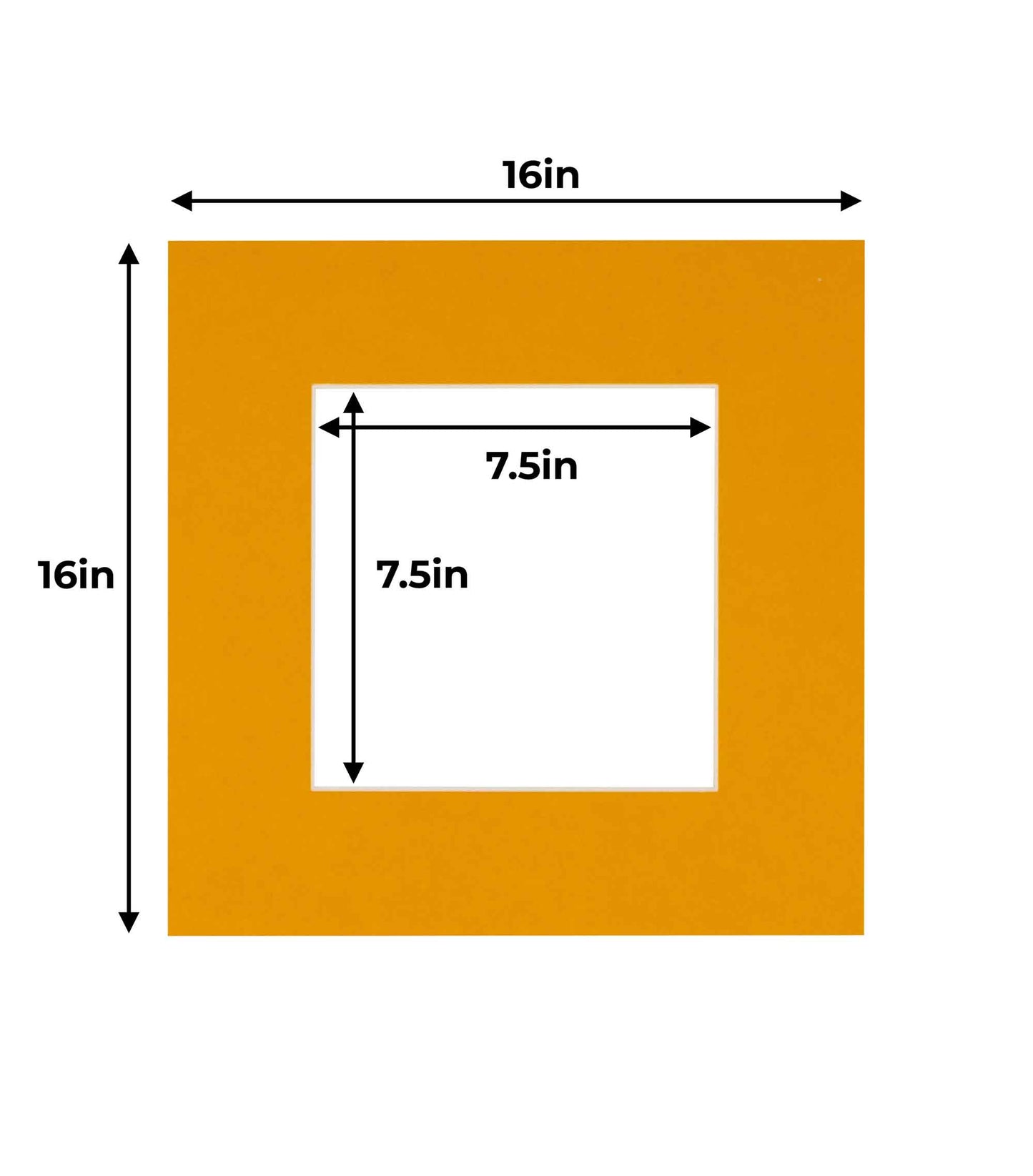 Pack of 10 Golden Orange Precut Acid-Free Matboards