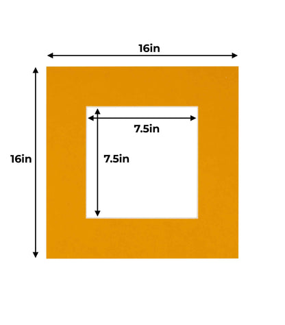 Pack of 10 Golden Orange Precut Acid-Free Matboards