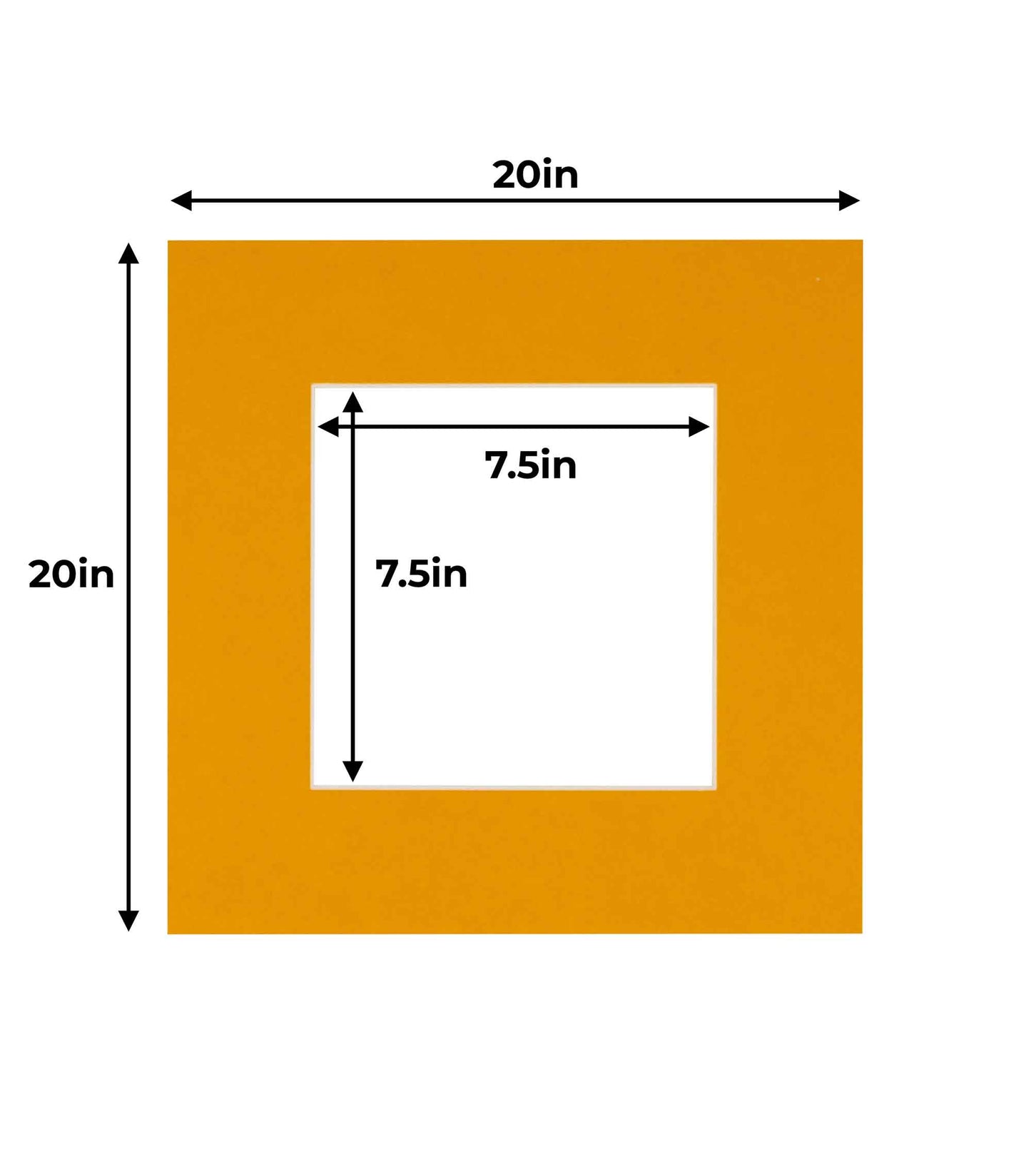 Pack of 10 Golden Orange Precut Acid-Free Matboards