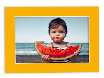 Pack of 10 Golden Orange Precut Acid-Free Matboards