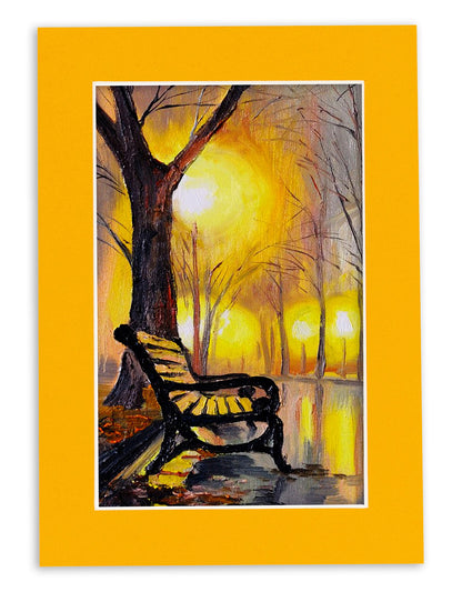 Golden Orange Precut Acid-Free Matboard Set with Clear Bag & Backing