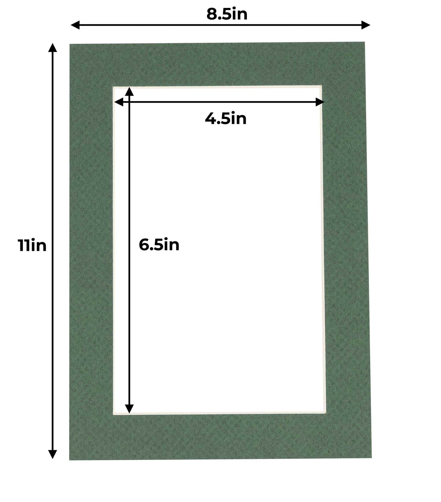 Pack of 10 Hunter Green Precut Acid-Free Matboards