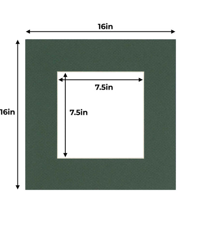 Hunter Green Precut Acid-Free Matboard Set with Clear Bag & Backing