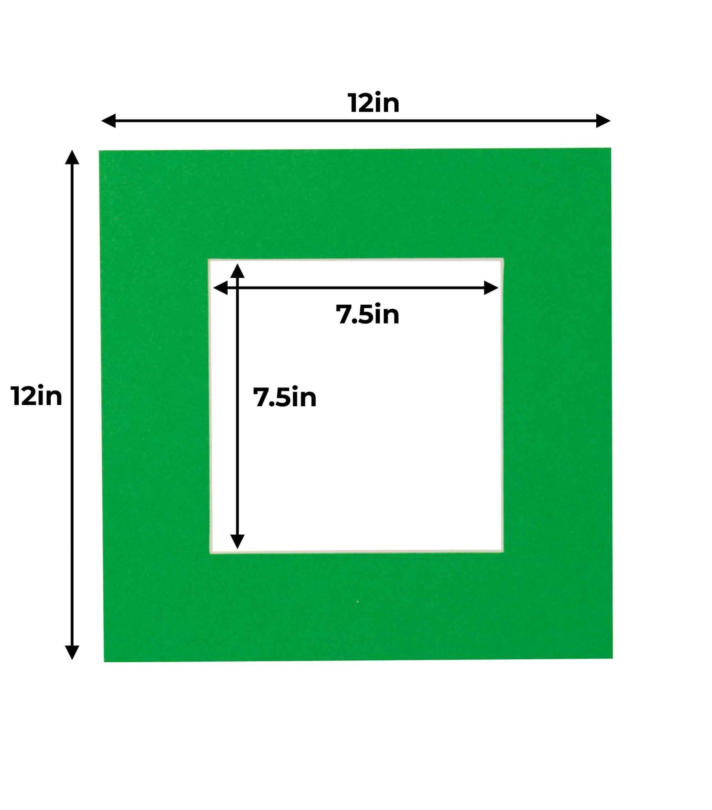 Bright Green Precut Acid-Free Matboard Set with Clear Bag & Backing