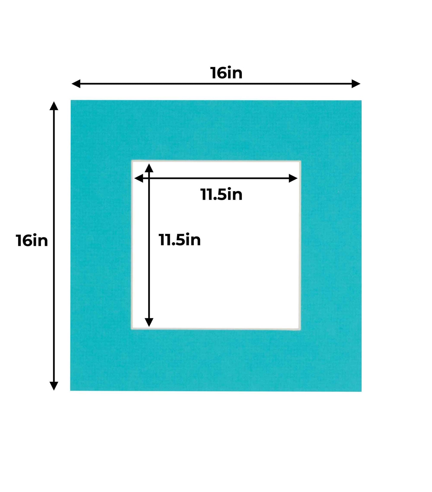 Pack of 25 Aquamarine Blue Precut Acid-Free Matboards