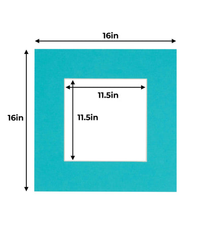 Pack of 10 Aquamarine Blue Precut Acid-Free Matboards