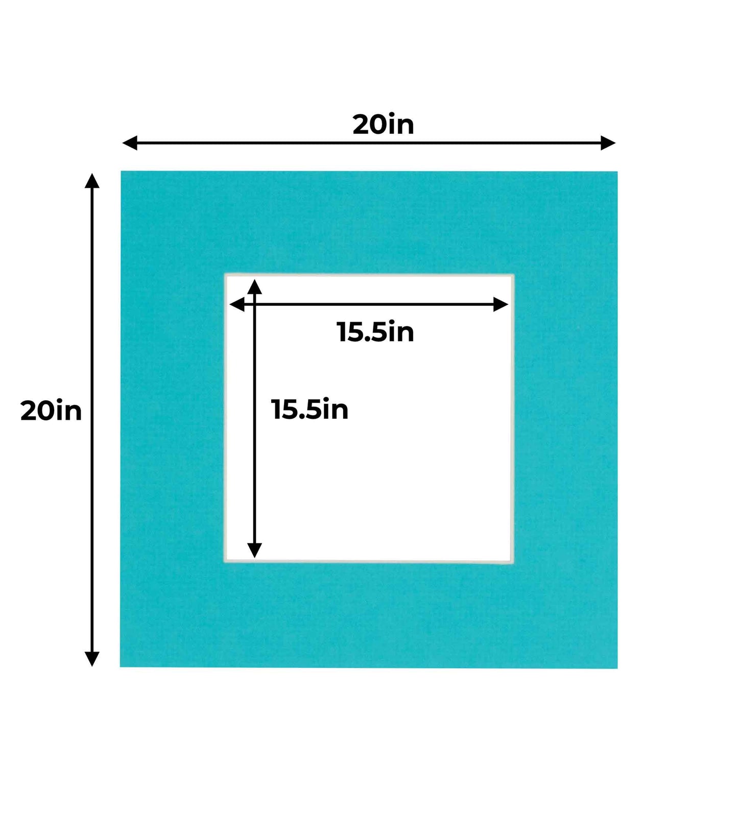 Pack of 25 Aquamarine Blue Precut Acid-Free Matboards