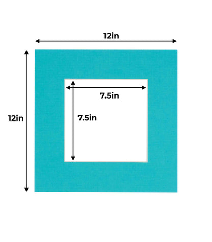 Aquamarine Blue Precut Acid-Free Matboard Set with Clear Bag & Backing