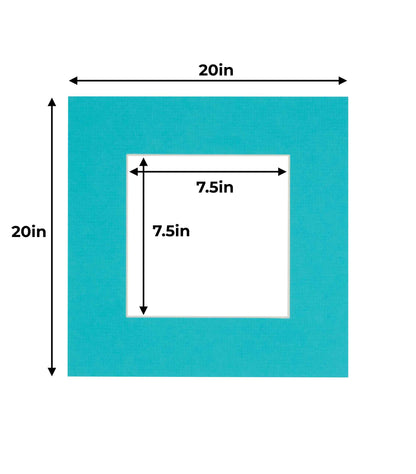 Pack of 25 Aquamarine Blue Precut Acid-Free Matboards
