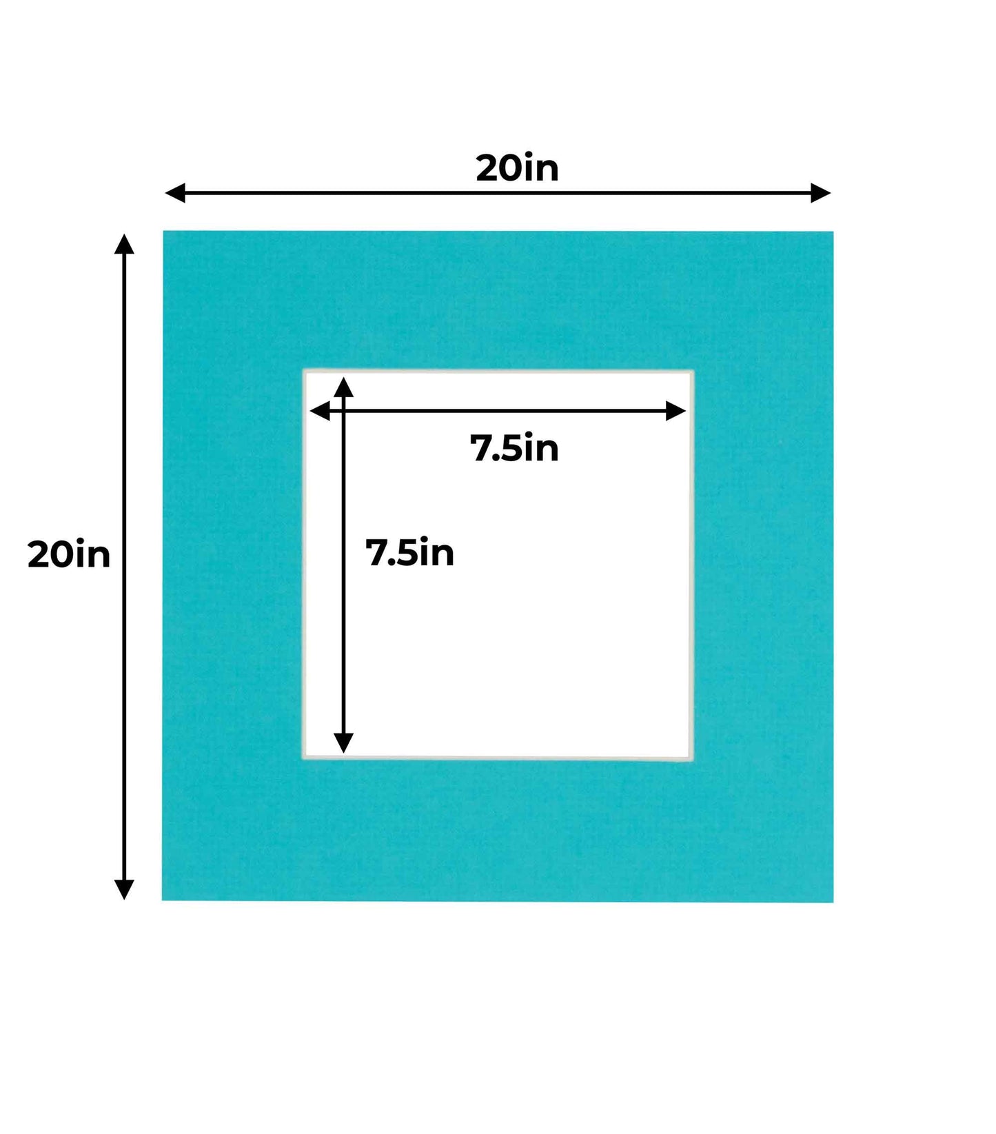 Pack of 10 Aquamarine Blue Precut Acid-Free Matboards