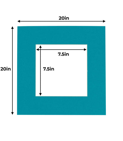 Teal Blue Precut Acid-Free Matboard