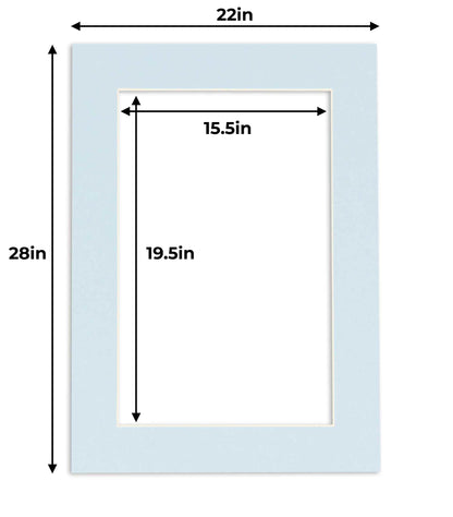 Baby Blue Precut Acid-Free Matboard