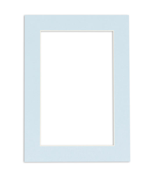 Baby Blue Precut Acid-Free Matboard Set with Clear Bag & Backing