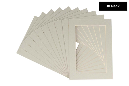 Pack of 10 Taupe Beige Precut Acid-Free Matboards