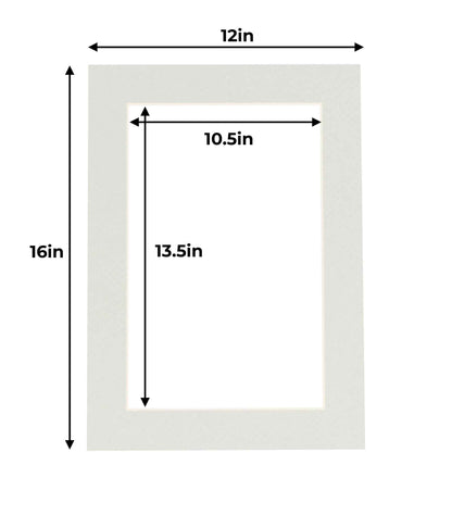 Pack of 25 Taupe Beige Precut Acid-Free Matboard Set with Clear Bags & Backings