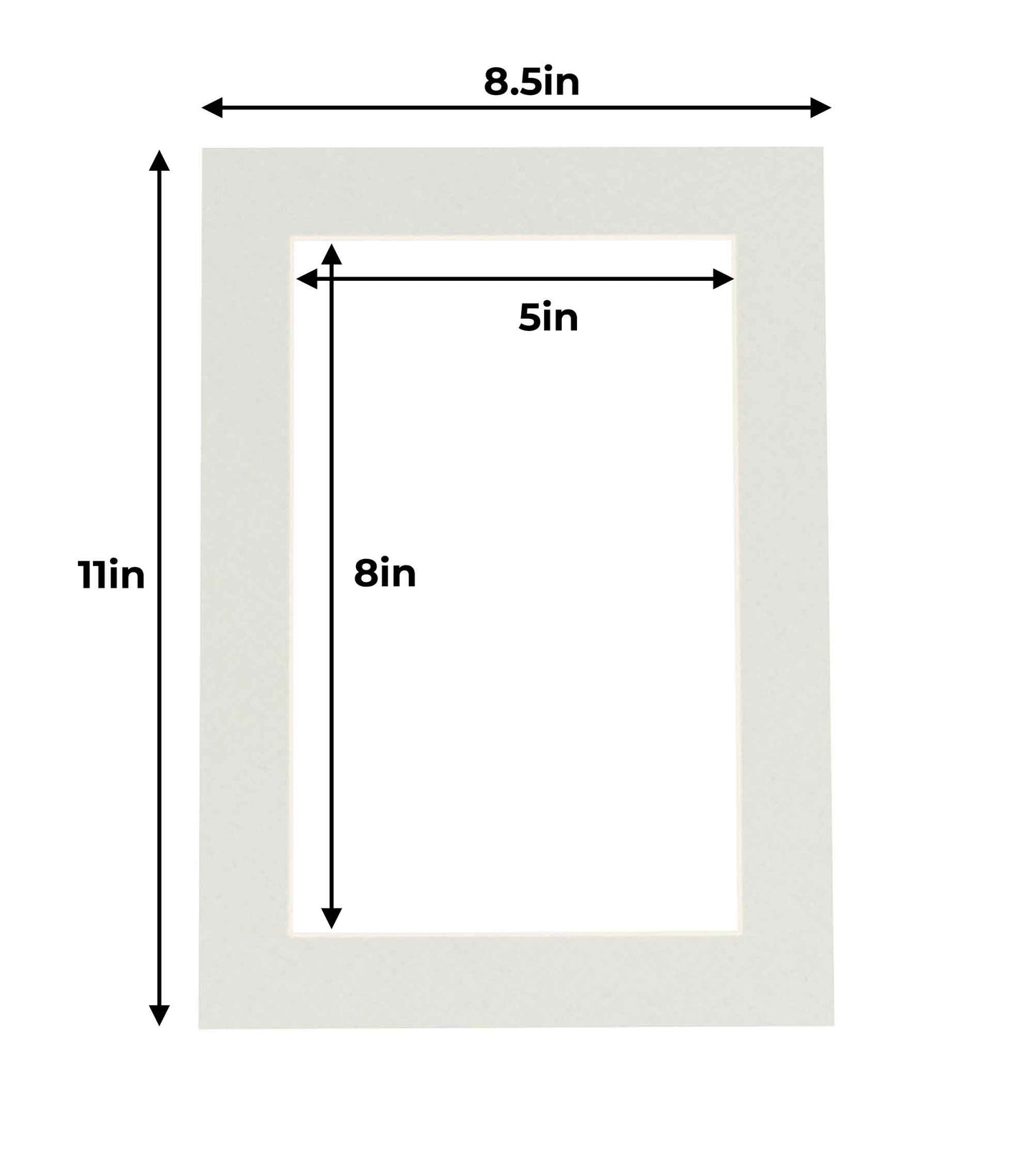 Taupe Beige Precut Acid-Free Matboard Set with Clear Bag & Backing