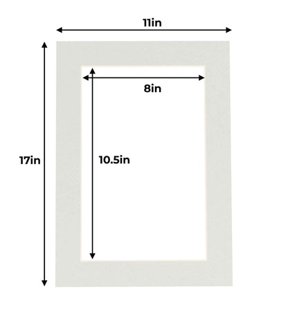 Pack of 25 Taupe Beige Precut Acid-Free Matboard Set with Clear Bags & Backings